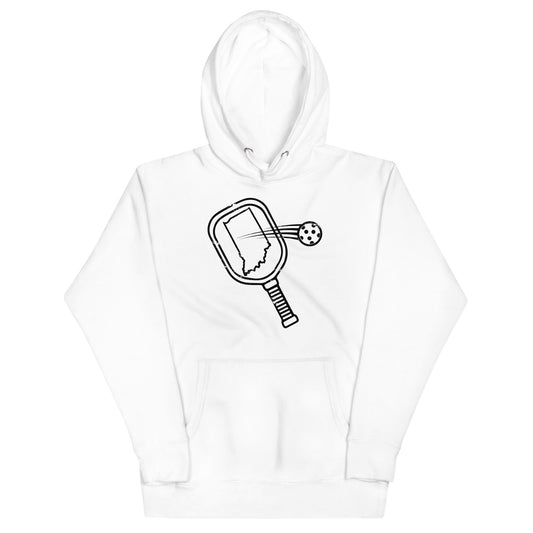 Pickleball - Indiana - (White) Unisex Hoodie